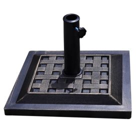 17.5 Inch Heavy Duty Square Umbrella Base Stand of 30 lbs for Outdoor