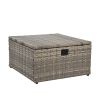 Patio Furniture, Outdoor Furniture, Seasonal PE Wicker Furniture, 6 Set Wicker Furniture With Tempered Glass Coffee Table