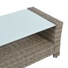 Patio Furniture, Outdoor Furniture, Seasonal PE Wicker Furniture, 6 Set Wicker Furniture With Tempered Glass Coffee Table