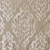 Knitted Jacquard Damask Total Blackout Grommet Top Curtain Panel Pair(2 Pcs Window Panels)