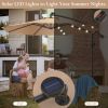 10 Feet Patio Umbrella with Crank and Solar LED Lights